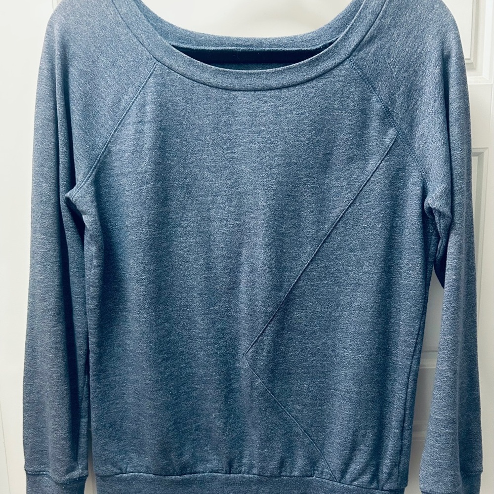 Blue Raglan Sleeve Sweatshirt